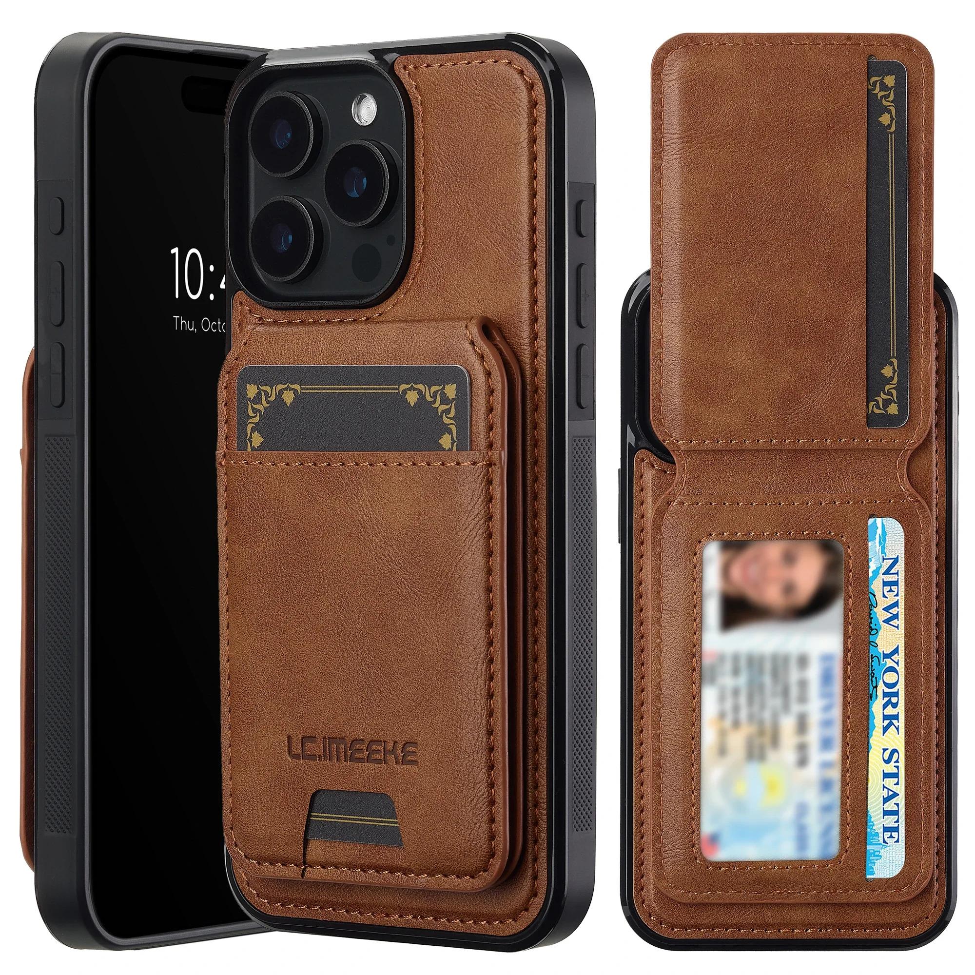 Detachable Magnetic 2 In 1 Leather Case For iPhone 16E 17 1615 14 13 12 11 Pro  Card Pocket Phone Cover