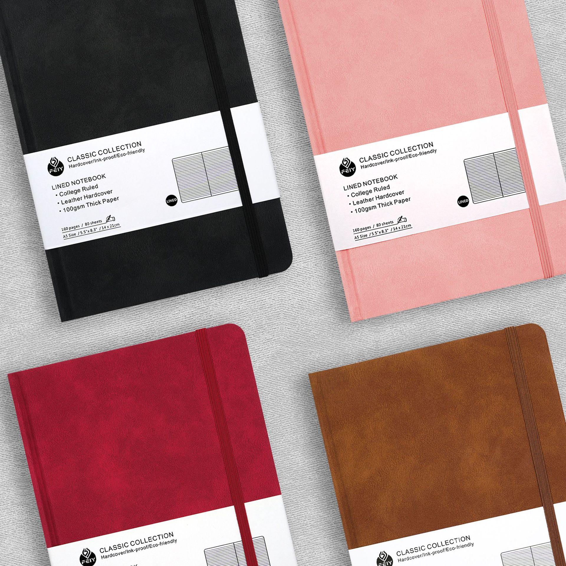 1 A5 notebook with horizontal lines, simple strap diary, high aesthetic value planner notebook