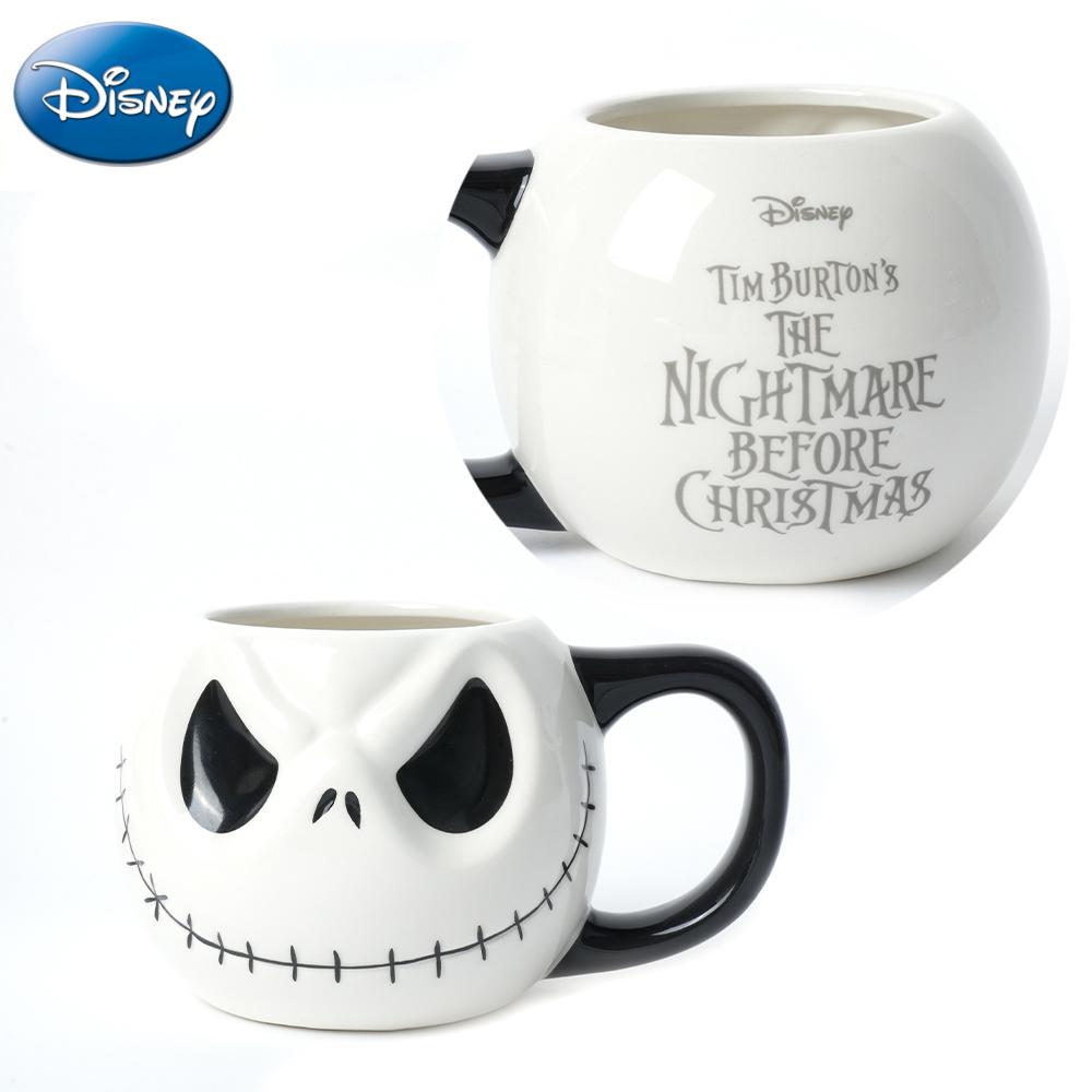 Disney Official Licensed Nightmare Before Christmas Jack & Sally Ceramic Mug 19 FL OZ Coffee Cup 1PC Couple Collectible Ornaments Perfect for Christmas & Valentine's Day Gifts MN-26816