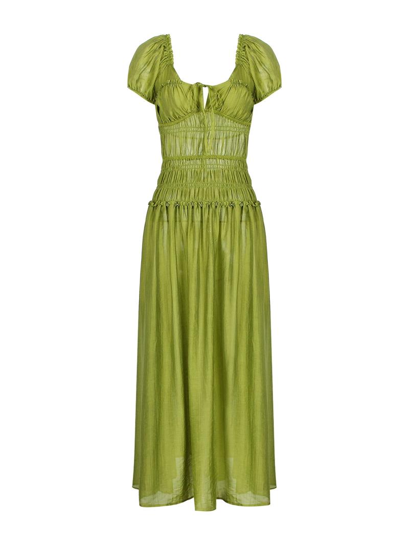 Women's Cherry Print Backless Tie Shoulder Dress, Sexy Fashion Casual Long Dress for Daily Outdoor Wear, Women Dress for Summer