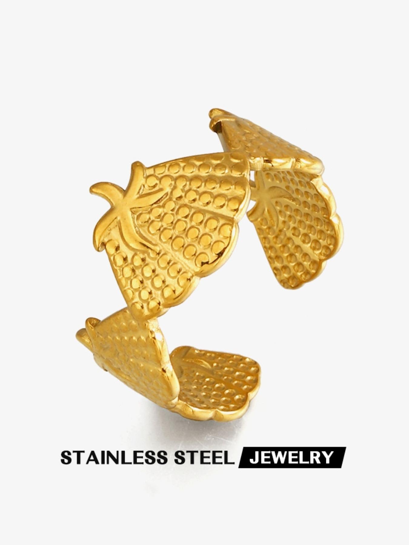 Tropical Starfish Shell Open Ring, Silver Color &, Waterproof Stainless Steel, Adjustable Size, Bohemian Beach Jewelry