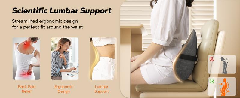 MERACH Portable Heated Back and NeckMassage Deep Tissue Massage Pillow forChair,Car Relax Comfort Multifunction Massager Electric