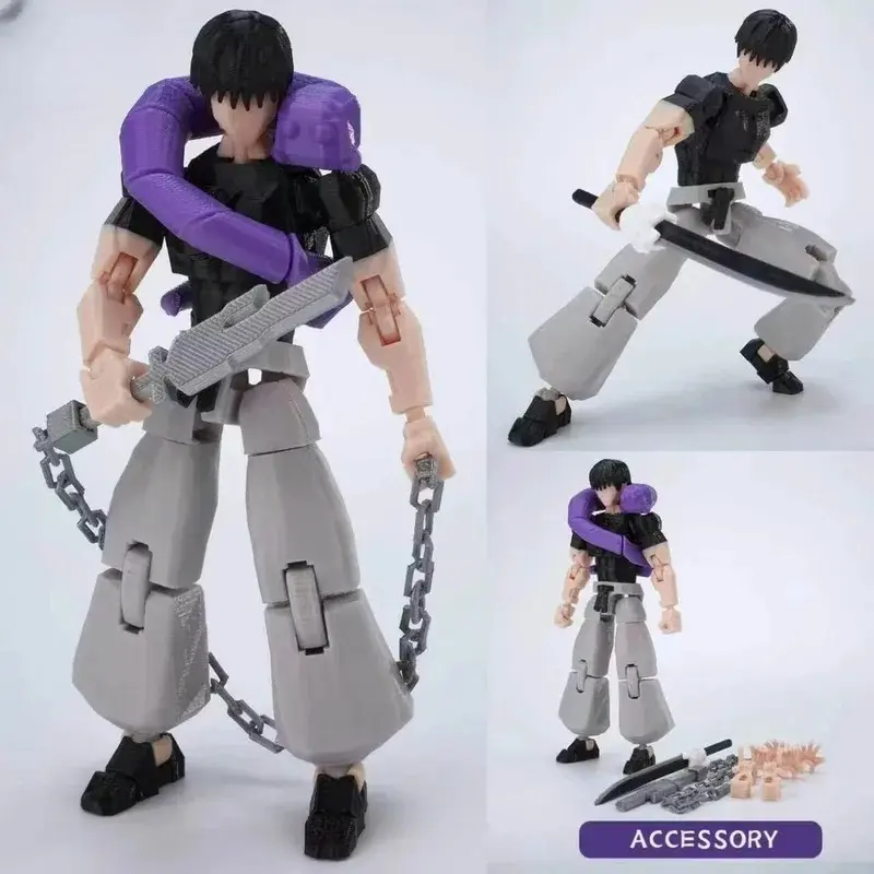 9L3D Printed Anime Jujutsu Kaisen Sukuna Yuji Yuta Satoru Gojo Lucky Dummy 13 Movable Shapeshift Action Figures Mannequin Toys