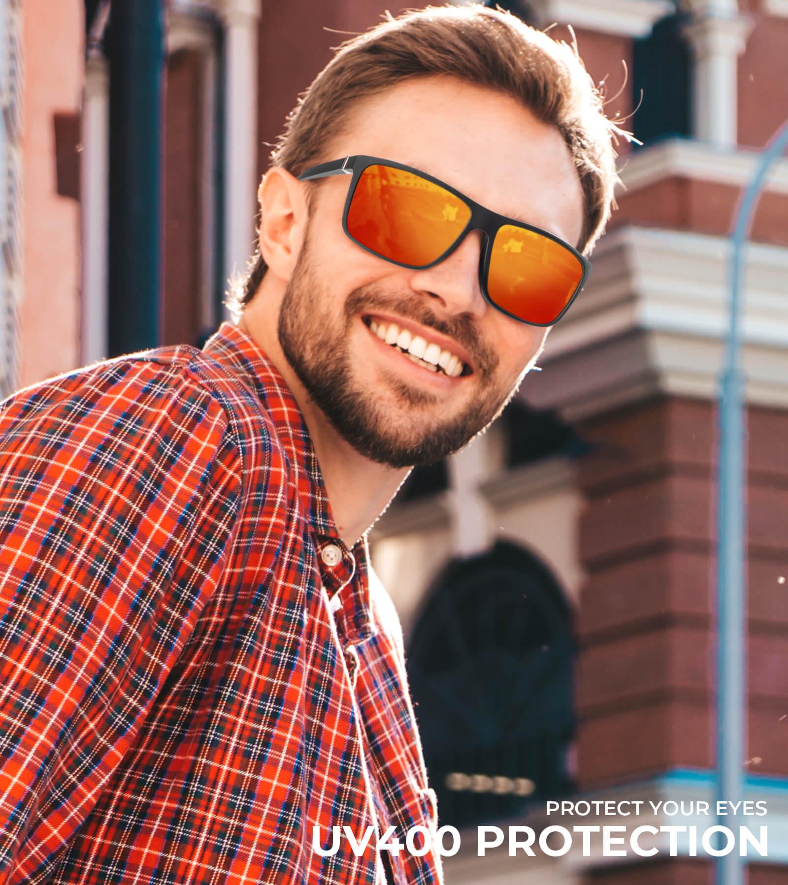 2/3 Pairs KALIYADI Unisex Rectangular Polarized Sunglasses with UV Protection (S11)