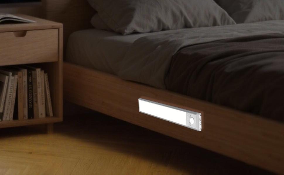 Under Cabinet Lights, Motion Sensor & Magnetic, No Wire Hassle! Dimmable, 1500mAh USB Rechargeable for Kitchen, Wardrobe, Stairs. 76LEDs. Multifunctional Lighting， shower lamp