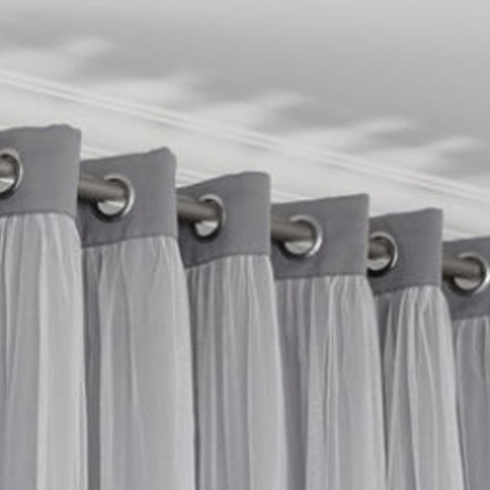 Double Layer Curtain, Solid Color Blackout Curtain, 1 Piece, Fashionable Home Decor for Living Room & Bedroom, Window Curtain