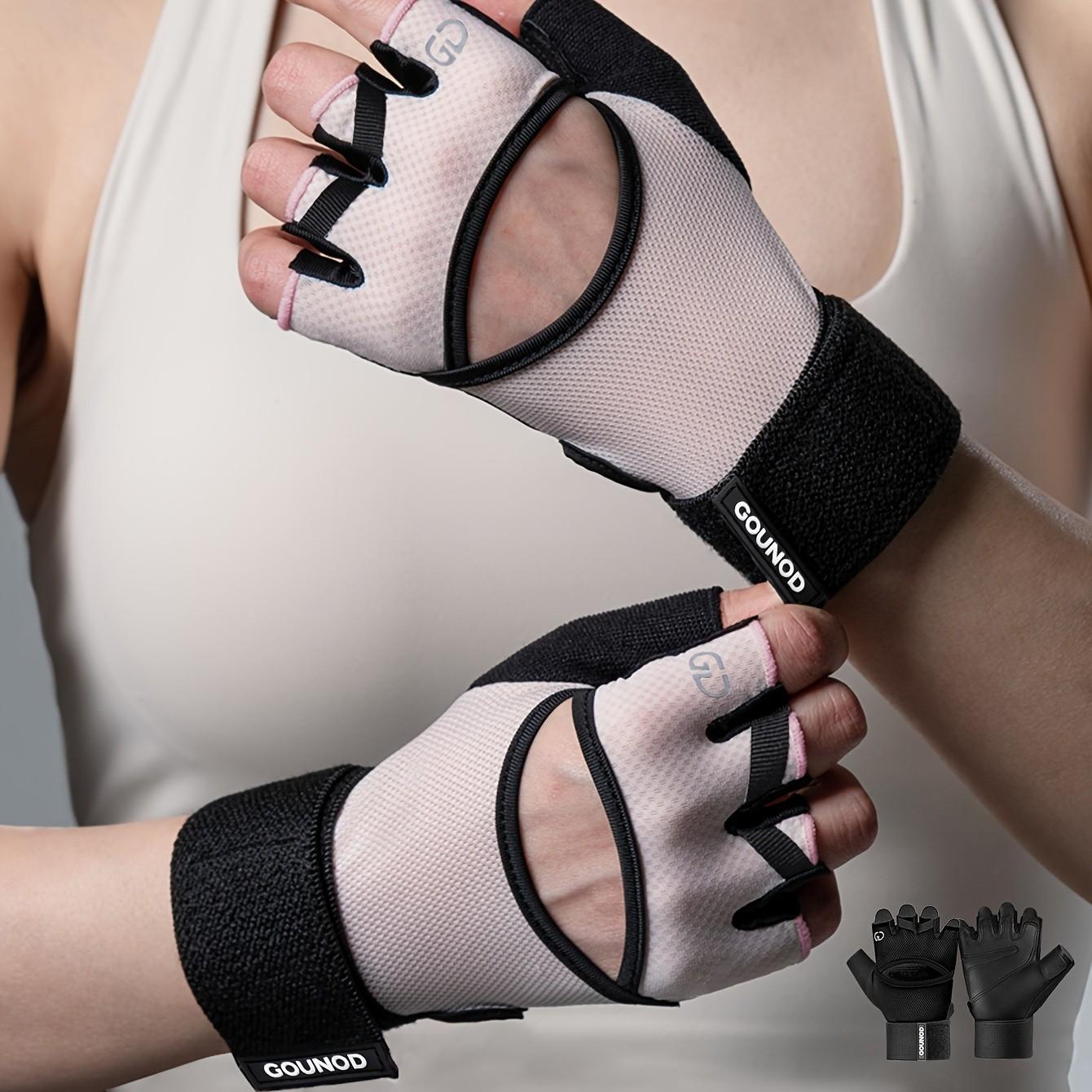 Fitness Half-Finger Gloves, Outdoor Cycling Sports Gloves, Non-Slip, Thickened, Wear-Resistant with Straps, Weightlifting Training Gloves