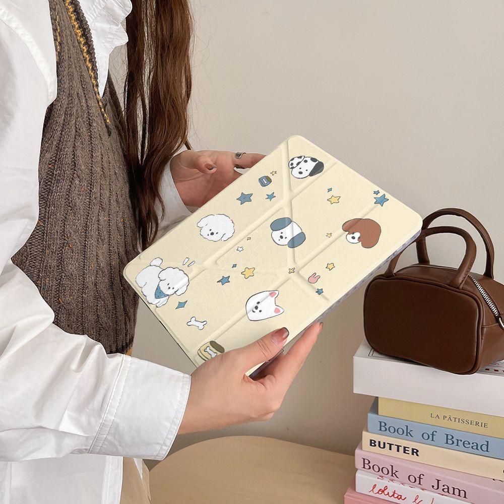 Dog Collection Cute Cartoon Case For iPad 10th 11th A16 100.9 Air 11 13 M2 M3 Mini 6 Pro 11 7th 8th 10.2 Air 4 Air 4 Air 510.9 Pro 12.9 Samsung Galaxy Tab Redmi Xiaomi Pad Huawei MatePad AAuto Sleep Awake Pencil Slot