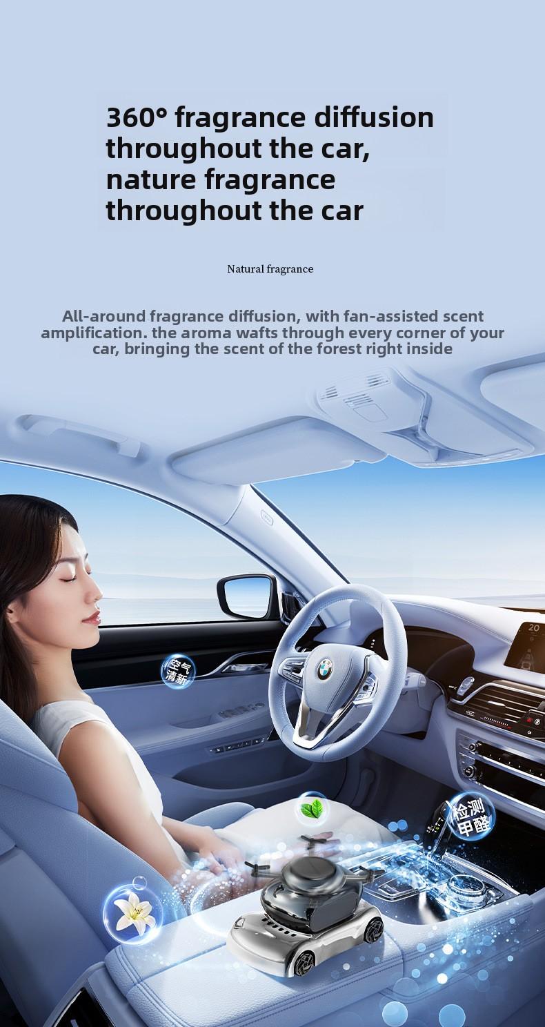 Floral Solar-Powered Vehicle Air Freshener - Blue-Ocean Golden-Osmanthus Fragrance Gels & Blocks Device, Quick-Refresh Home & Vehicle Interiors Accessory
