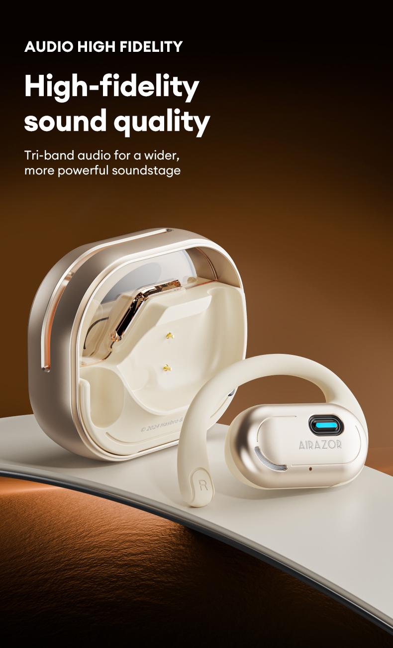 Transformers T15 OWS Wireless Bluetooth Headset 5.4 Surround Sound Streamlined Ear-hook Design Compatible With Android & IOS