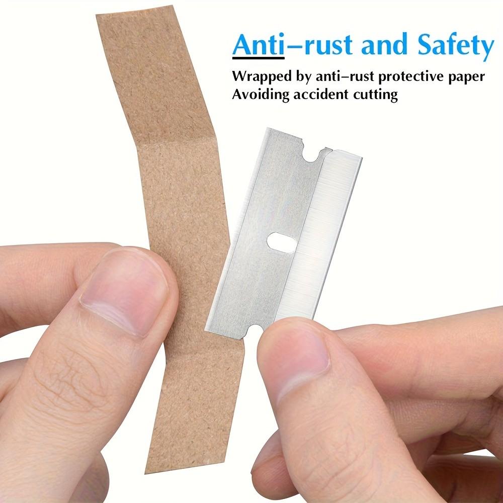 10/30/100 Piece Razor Blade Scraper, Metal Glass Adhesive Cleaner, Carbon Steel Replacement Blades, Car Film Removal Tool, Car Film Stripping