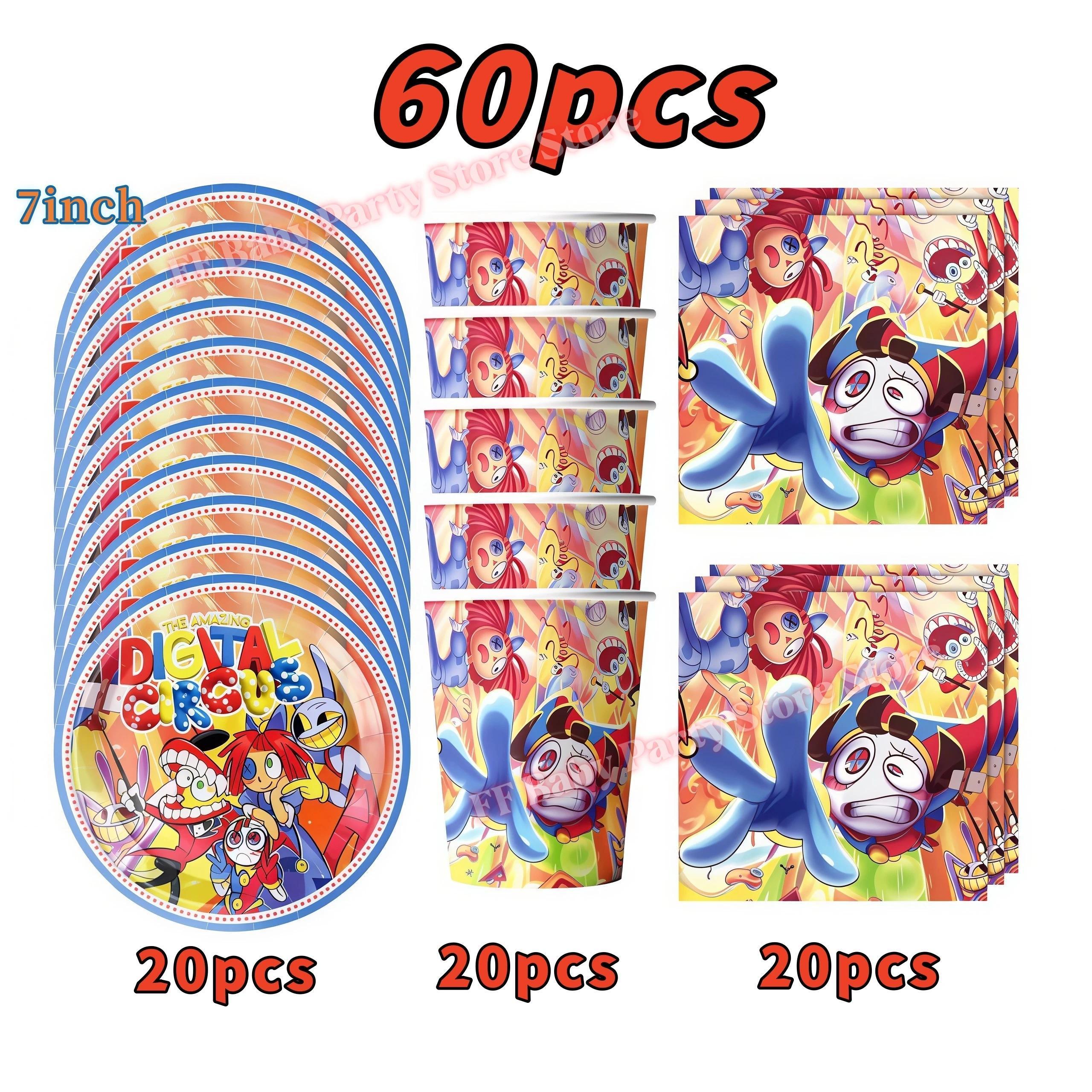 Amazing Tableware Birthday Party Decoration Digitaled Circus Balloon Plate Cup Banner Kids Favor Gift Baby Shower Party Supplies
