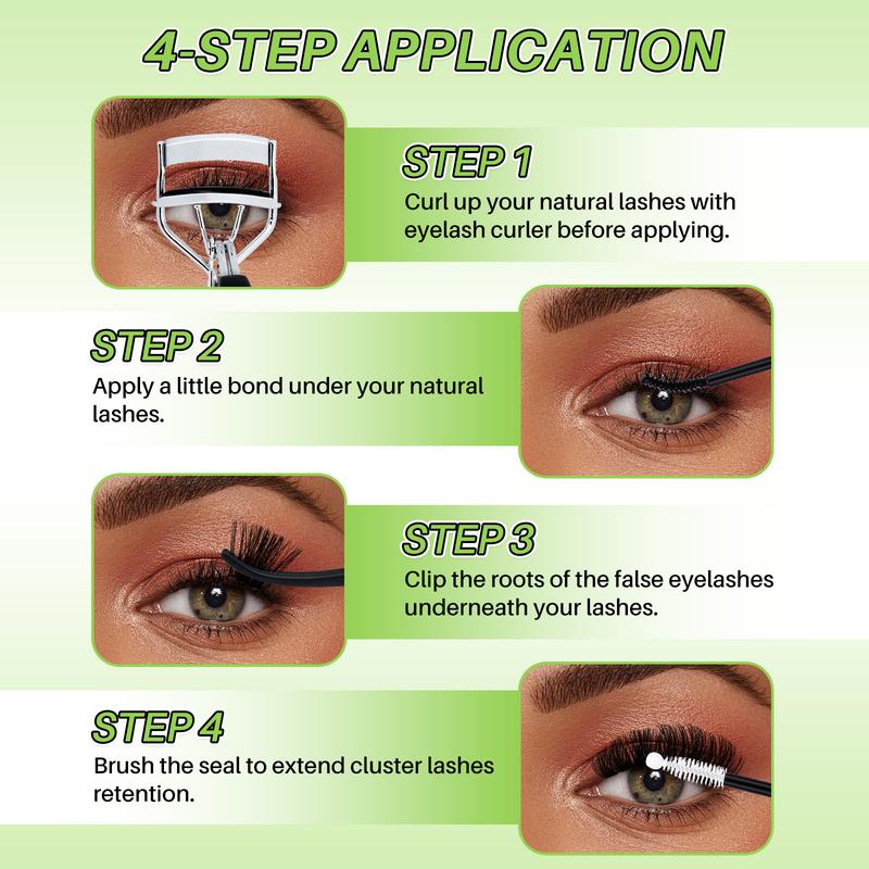 Lashsun 368pcs D Curl Eyelashes 6 Styles 10-18mm Mixed Length, Slender & Dense, Soft and Comfortable, Long-Lasting, for Daily Life