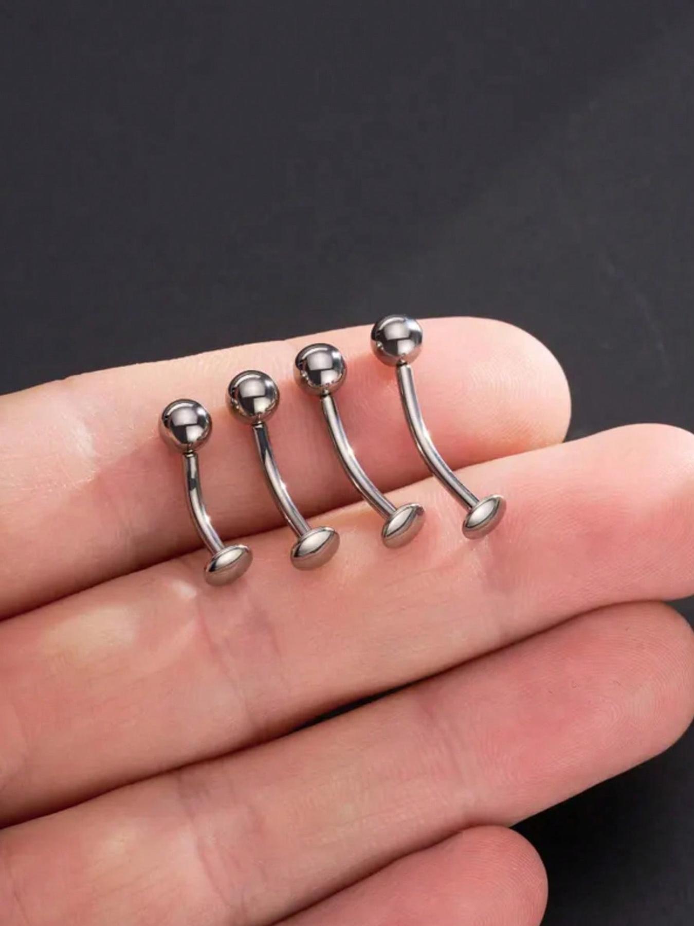 1 piece Titanium Zirconia Internally Threaded Floating Navel Ring, Stylish Flat Rhinestone Belly Button Ring, Navel Barbell 8/10/12/14mm, 14G Body Piercing Jewelry, Unisex