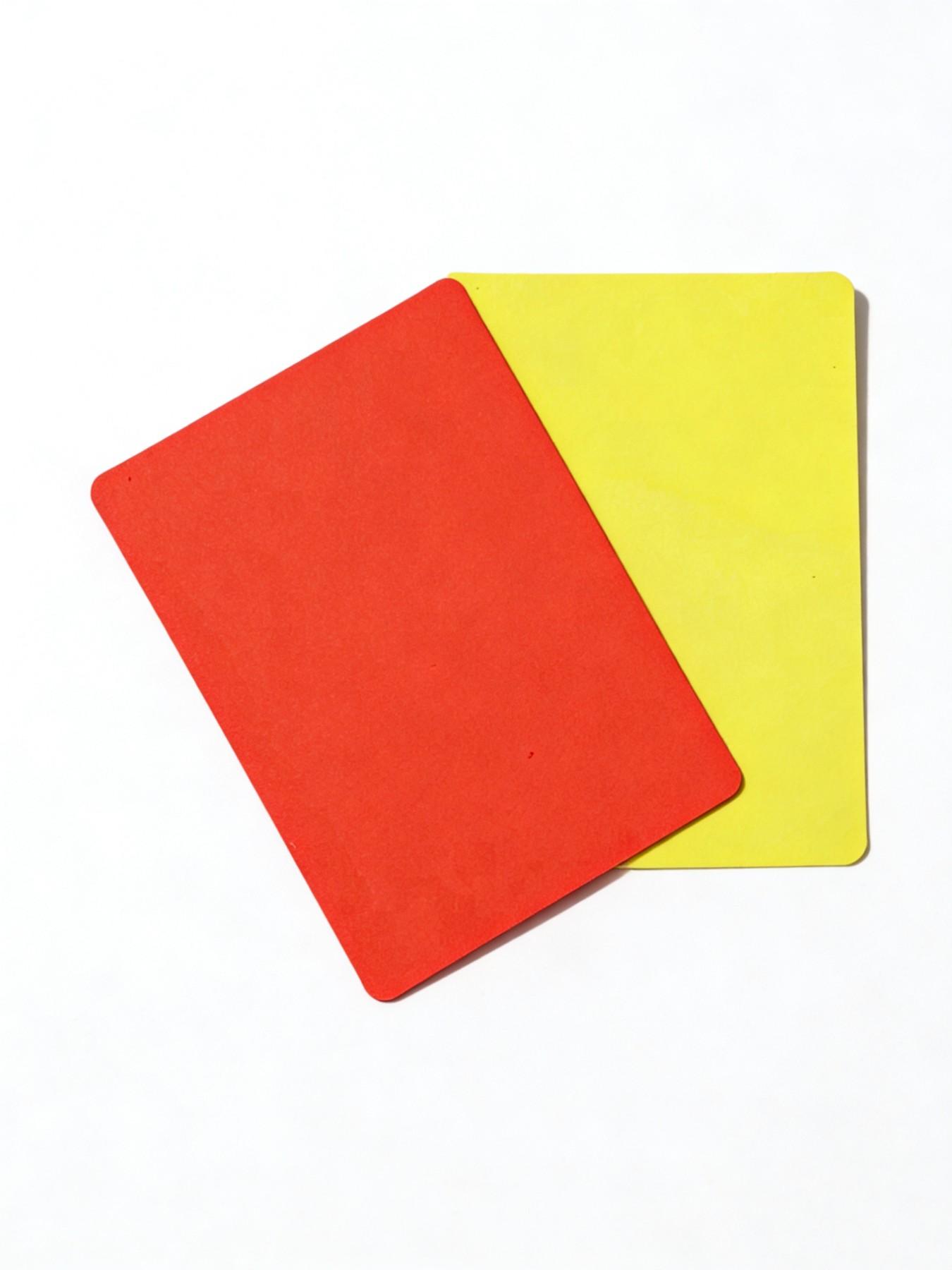 Football Referee Folding Card Set, Includes 2/4 Warning Cards, Durable Plastic Material, Ideal for Football Matches, Sports Cards