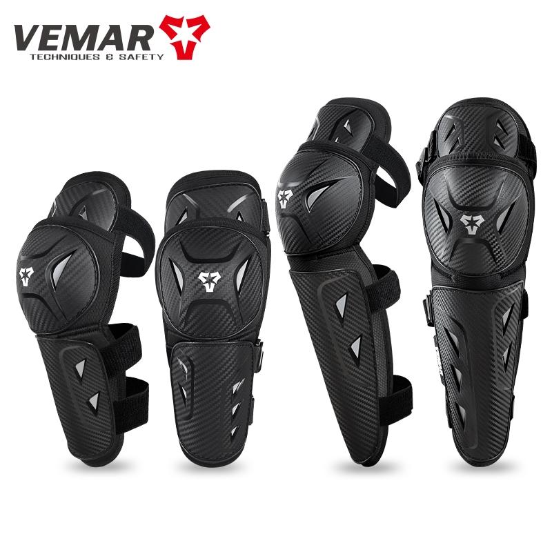 Vemar 4-Piece/Set Motorcycle Knee and Elbow Pads Set, Long Protective Gear for Cycling, Unisex Elbow Guards Knee Protector for Safety Motorbike Riding