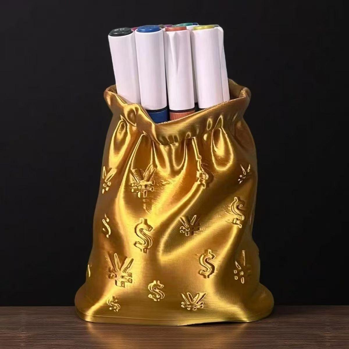 Pen Holder, 3D Printed Storage Organizer, Office Supplies, Living Room Desk Decor, Multifunctional Creative Desktop Accessory, Gift for Students and Friends