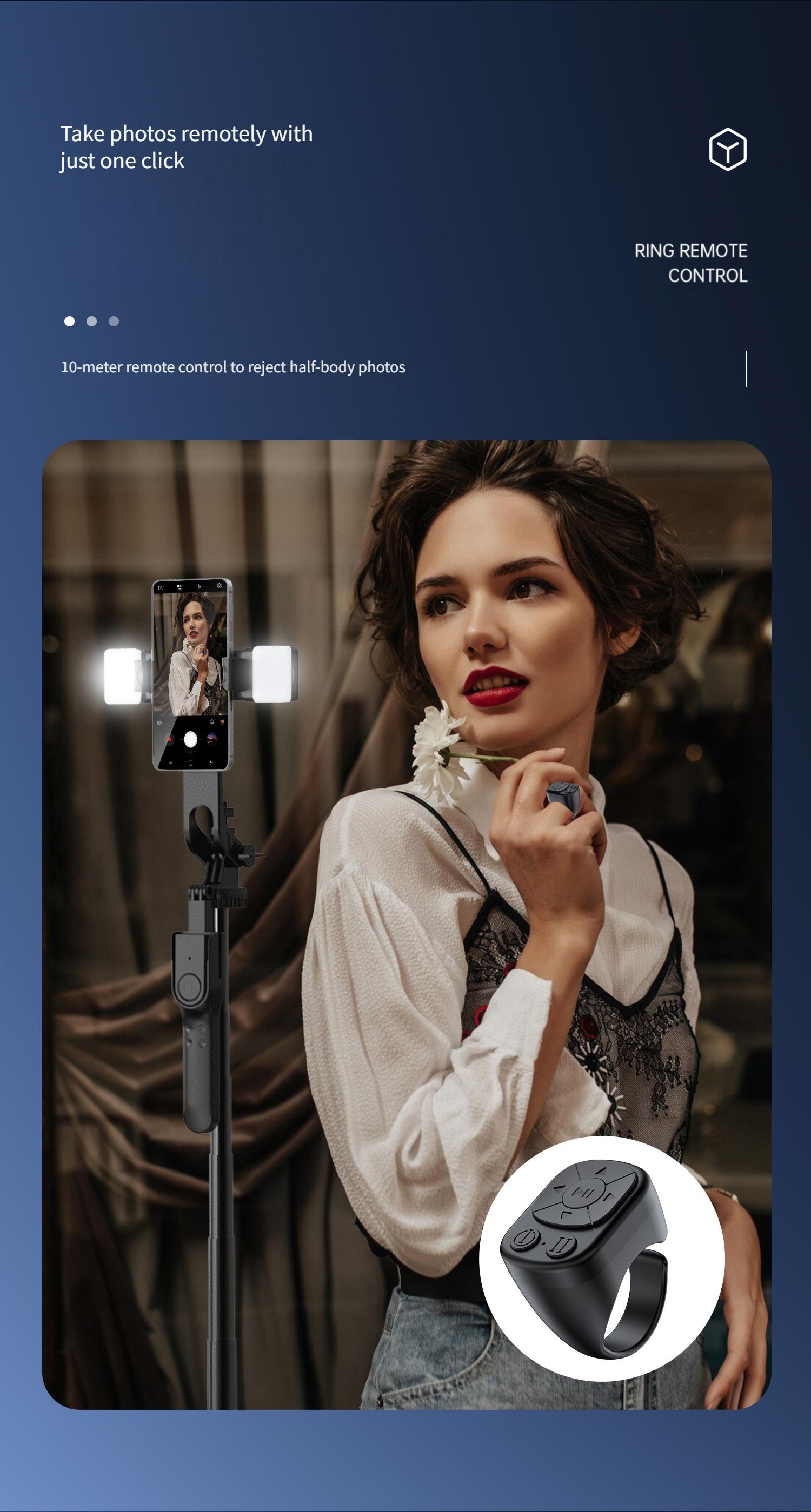 TikTok Scroll Ring - Bluetooth Remote for TikTok Clips & Tunes, iPhone Compatible Fingertip Wireless Bluetooth Controller, Perfect for iPad, iOS and Android, with Live Camera Shutter