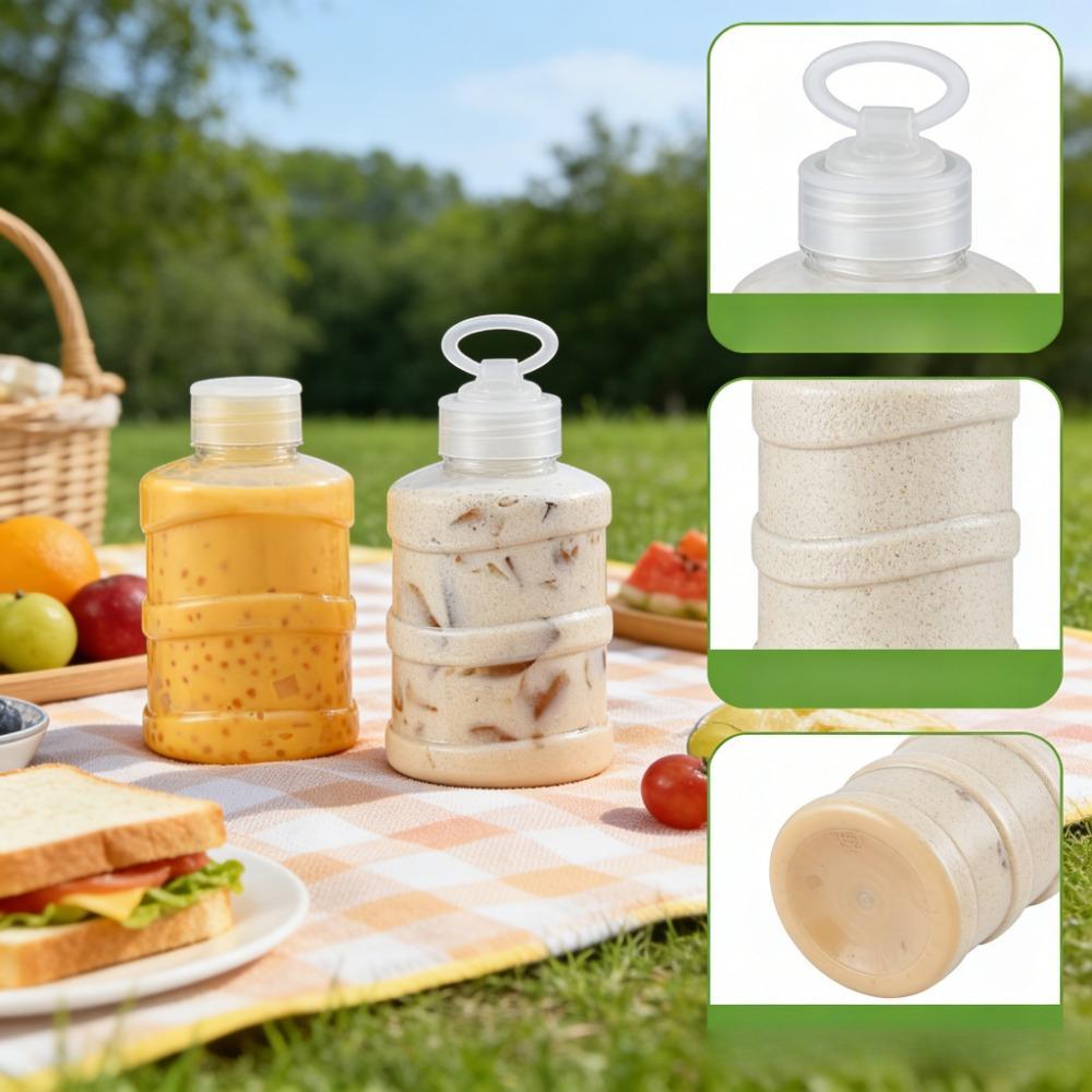 Random Style 500Ml/16.9Oz Mini Water Bucket with 8pcs Capped Beverage Bottles - Easy to Hang And Carry, Perfect for Parties, Cafes, And Outdoor Storage of Milk Tea, Juice, And Cold Drinks