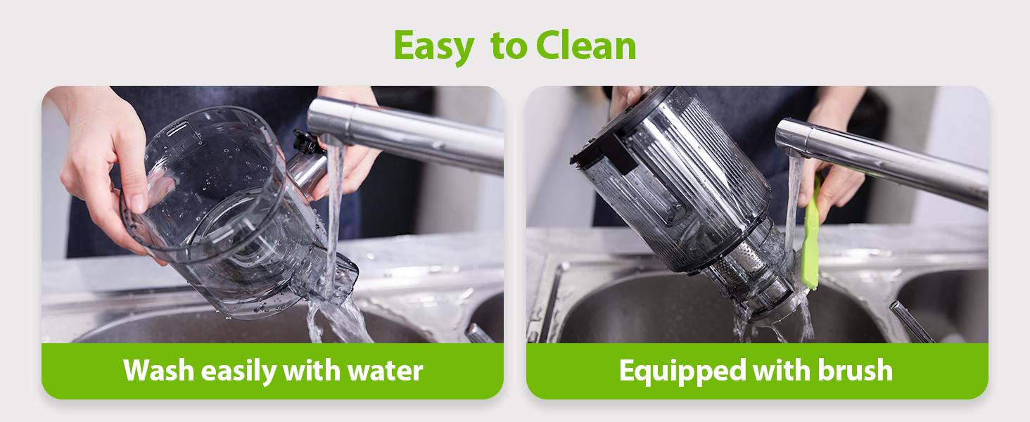 Cold Press Juicer Fits Whole Fruits, Aeitto Masticating Juicer Machines with Wide Feed Chute, Juice Extractor Machine Easy to Clean, High Juice Yield, Easy to Assemble, Self Feeding