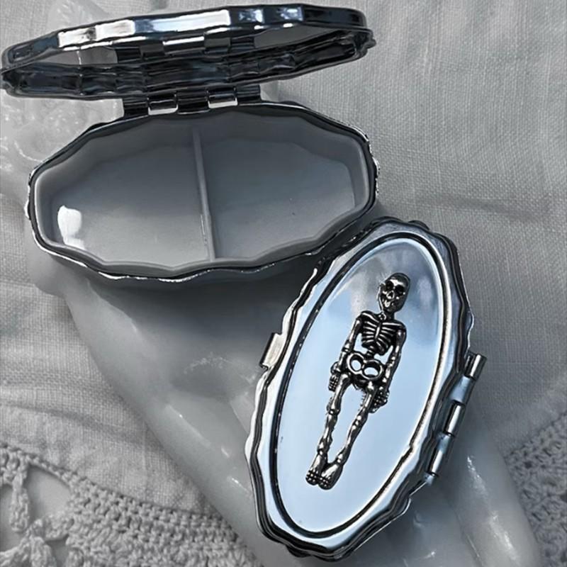 Gothic Skeleton Pill Organizer, Stylish Storage Solution for Pills & Medications, Perfect Gift for Gothic Lovers