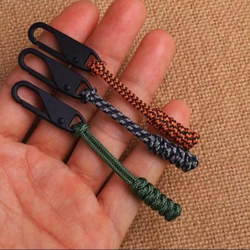 Replaceable Zipper Pulls, Reusable Durable Zipper Slats & Ropes, Ideal for Backpacks, Jackets, Bags, Outdoor Camping & Mountaineering