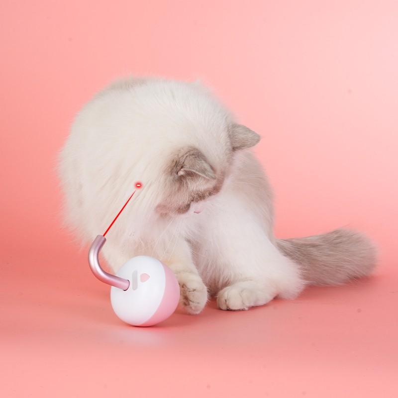 Automatic Cat Laser Pointer Toy, USB Rechargeable, Safe Light Interactive Pet Toy, Plastic Material, Low Power Laser, Suitable for Apartments