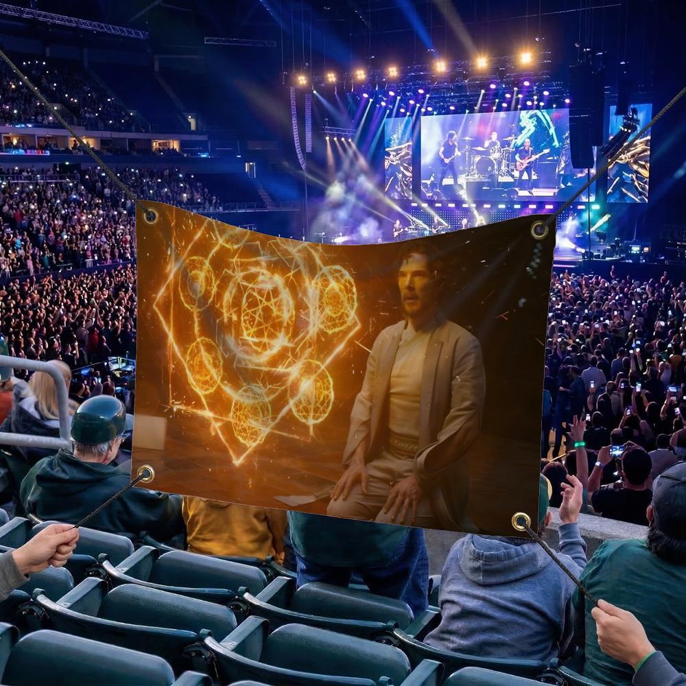 D-Doctor Strange MOVIE Flags Multi Size Atmosphere Flag, Cheerleading Hand Pulled Banner, Portable Outdoor Event Flag & Wall Decor for Sports, Parties, Home and Room Decoration