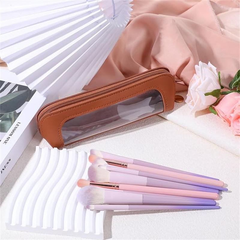 Portable Lightweight Makeup Brush & Cosmetic Bag, Multi-Functional Zipper Pouch for Travel & Stationery Storage, Trendy Girls' Essential Organizer, Makeup Tool Organizer Portable Lightweight Makeup Brush & Cosmetic Bag, Multi-Functional Zipper Pouch for Travel & Stationery Storage, Trendy Girls' Essential Organizer, Makeup Tool Organizer