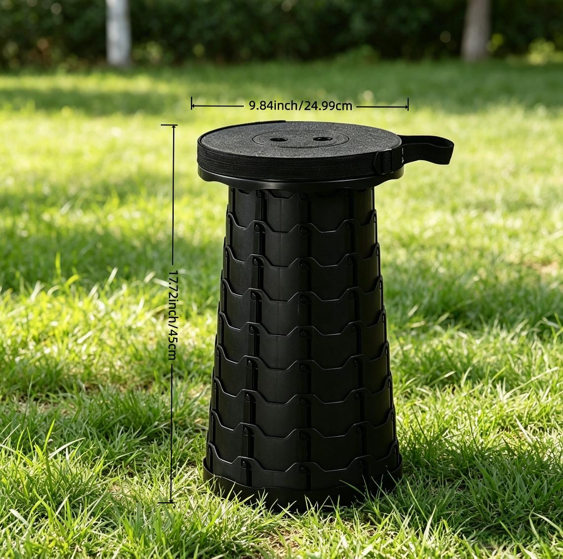 Portable Adjustable Folding Bench for Outdoor Activities, Lightweight Comfortable Seat for Travel Fishing Hiking Camping