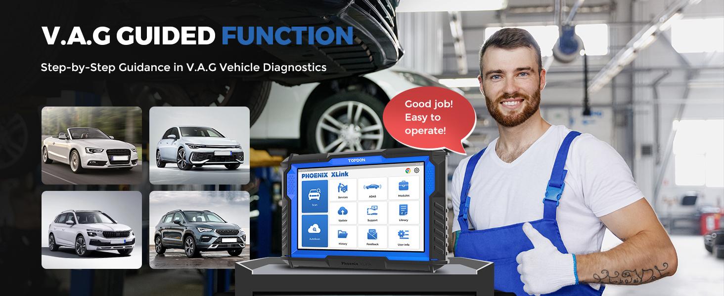 TOPDON Phoenix XLink Scan Tool, ECU Programming, Online ECU Coding, Upgraded of Phoenix Plus, Topology Mapping, 41 Services, Bi-Directional Scanner, Guided Function, CAN FD/DoIP, 2 Years Free Update