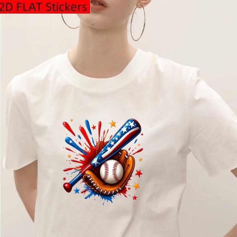 6 Pack Baseball & Star Heat Transfer Patches Iron on Washable for T Shirts Jeans Sweaters Bags Pillows DIY Crafts