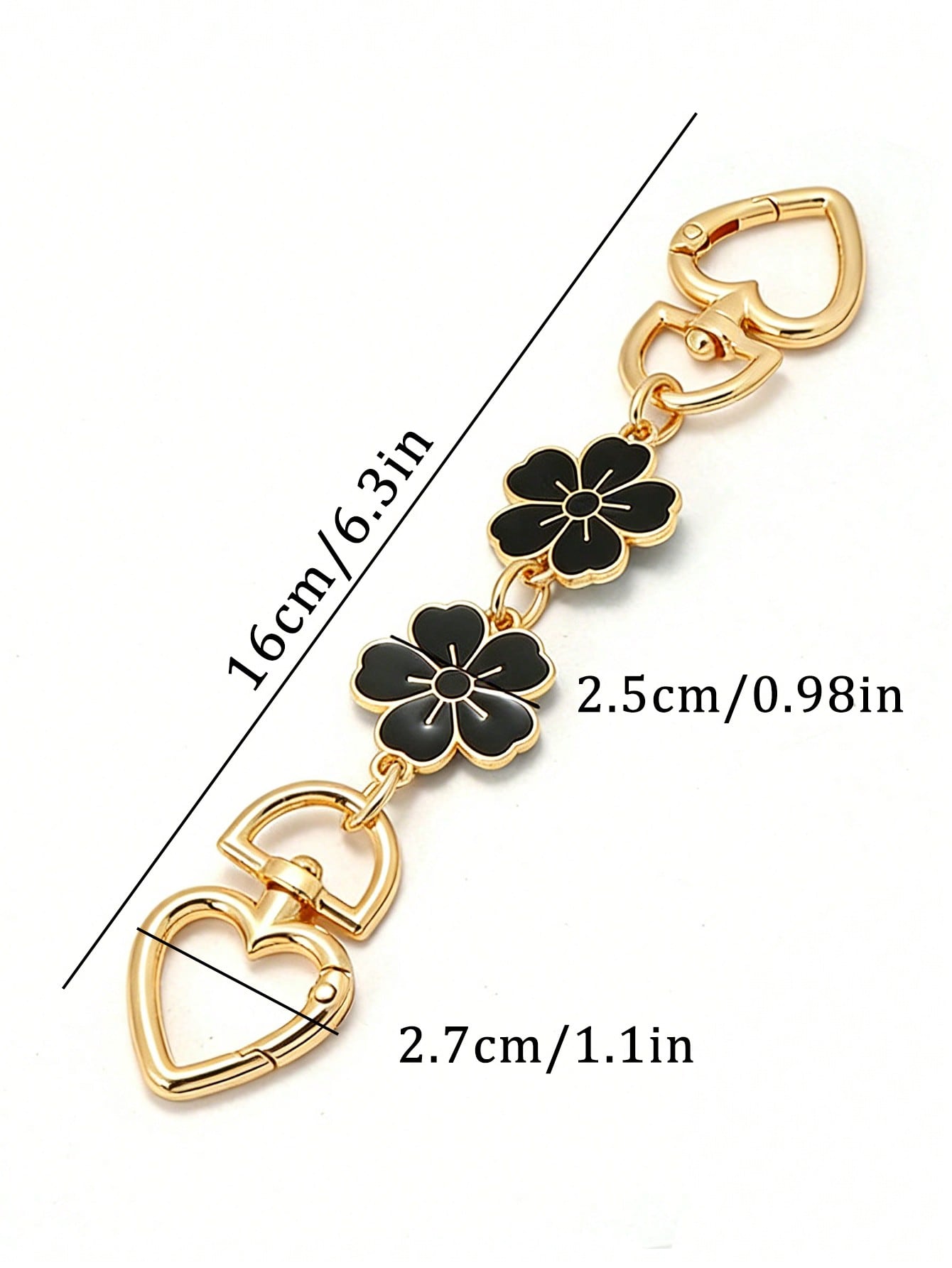 Bag Extender Chain, Cherry Blossom Bag Strap Extender, Handbag Shoulder Strap Replacement, Wallet Chain, Accessory for Handbags, Crossbody Bags