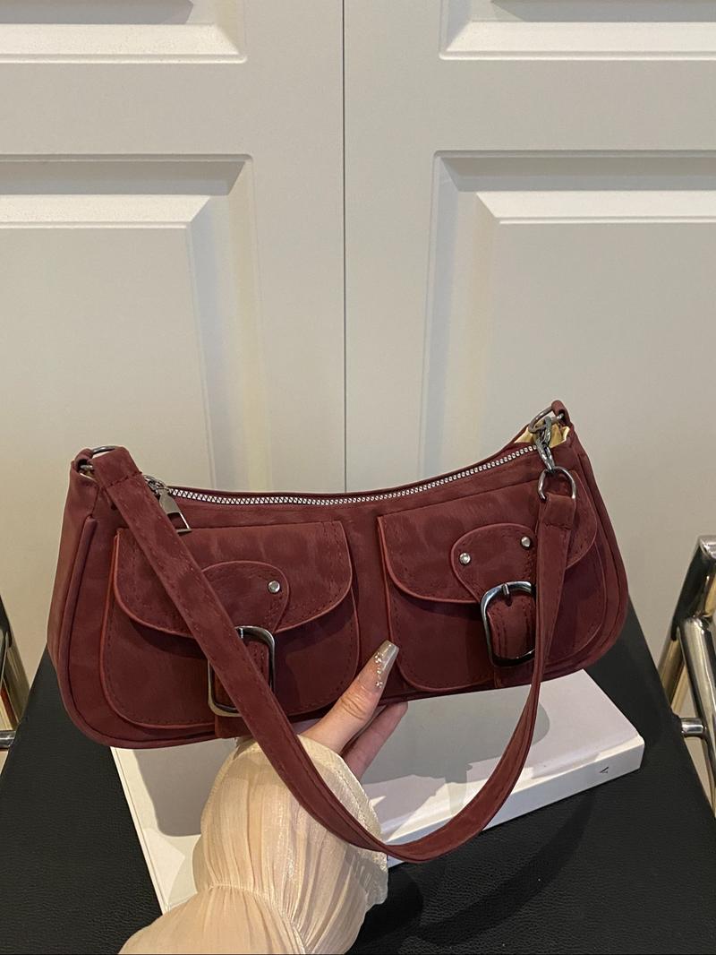 Women's Leopard Print Shoulder Bag, Vintage Dual Pocket Handbag with Zipper Closure, Fashionable and Versatile, Fashionable Patterned Bag, Perfect for Daily Use