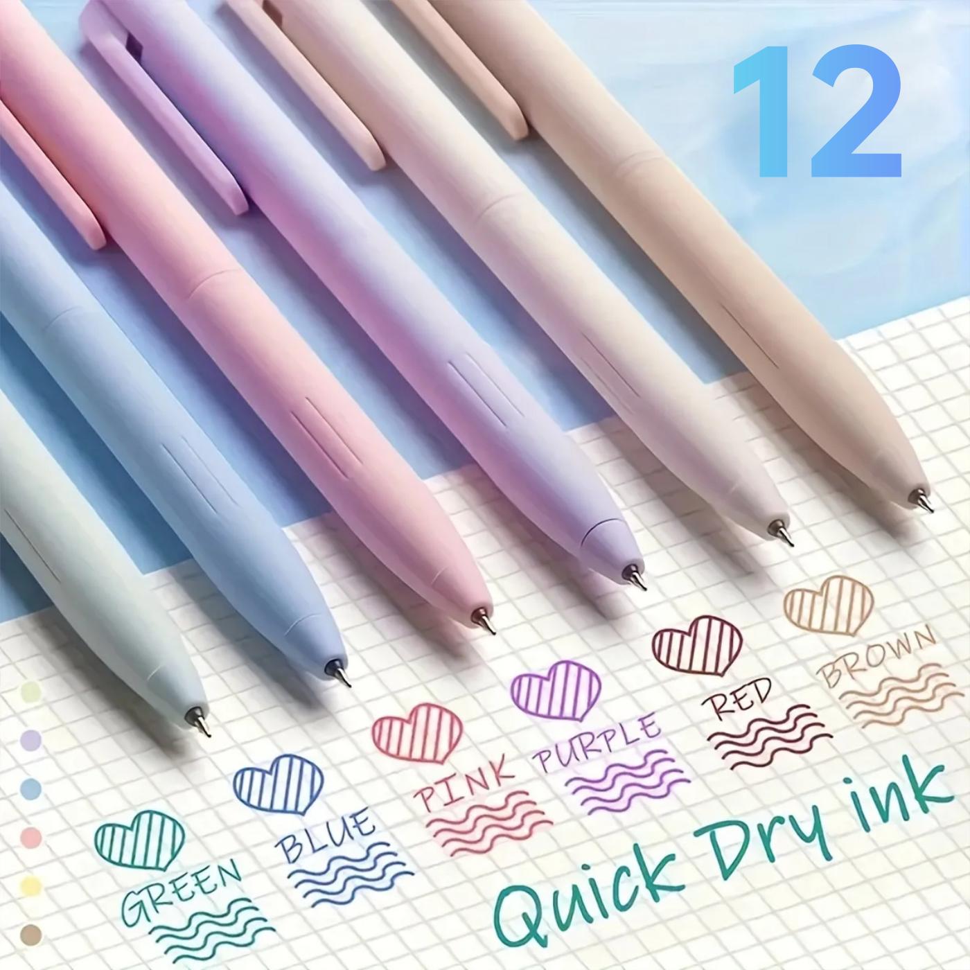 6/12/24pcs Morandi-coloured ballpoint pens with 0.5mm fine tips, Pen Set, ideal for note-taking and writing. Perfect office and study supplies, birthday presents, Christmas, Halloween, New Year gifts, and presents for friends! Easter gifts.