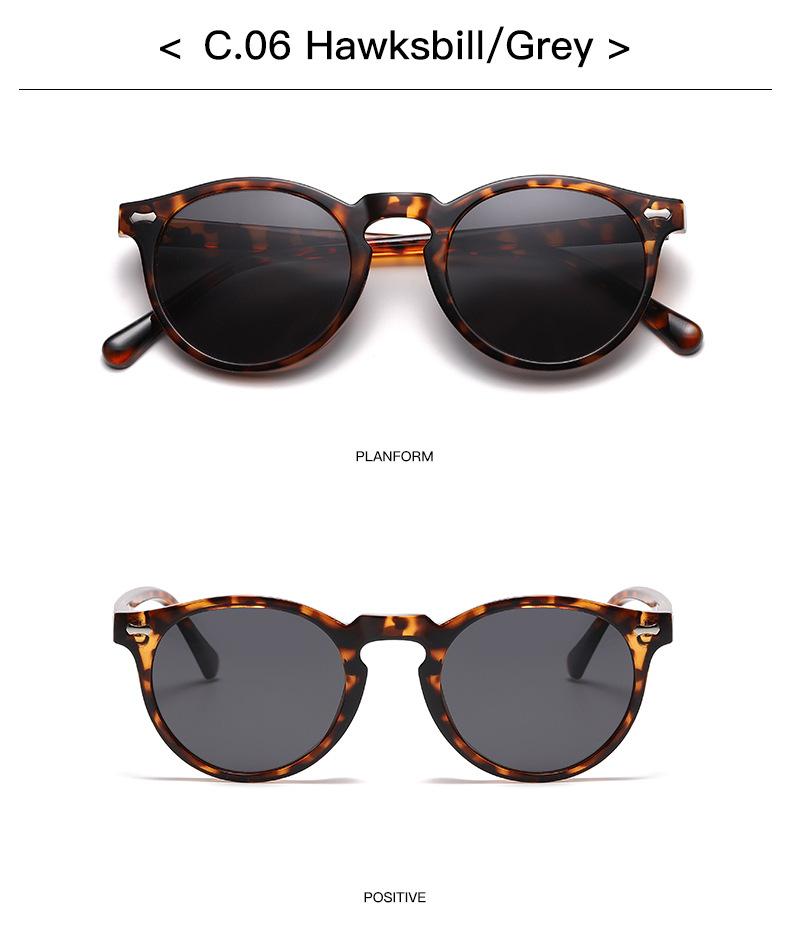 Retro Round Sunglasses Men Women Fashion Small Polarized Sun Glasses For Male Female Literary Vintage Shades Driving Eyeglasses Trendy Vintage Sunglasses