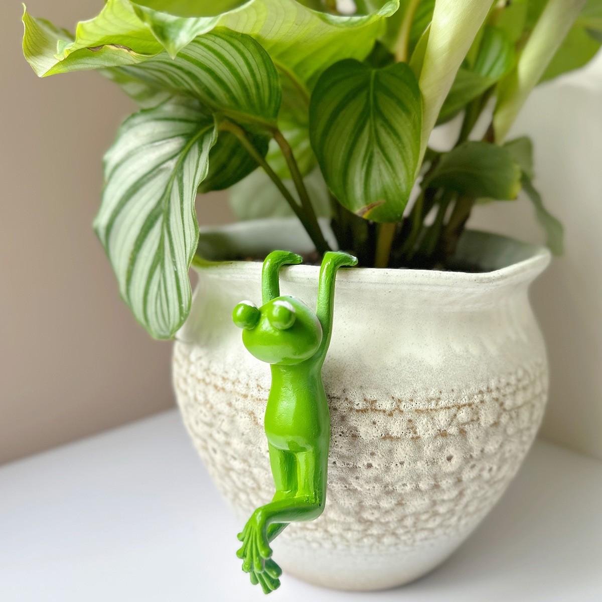 Home Garden Decorative Frog Resin Craft, Creative and Cute Personality, Portable Bonsai Decoration Hanging Ornament