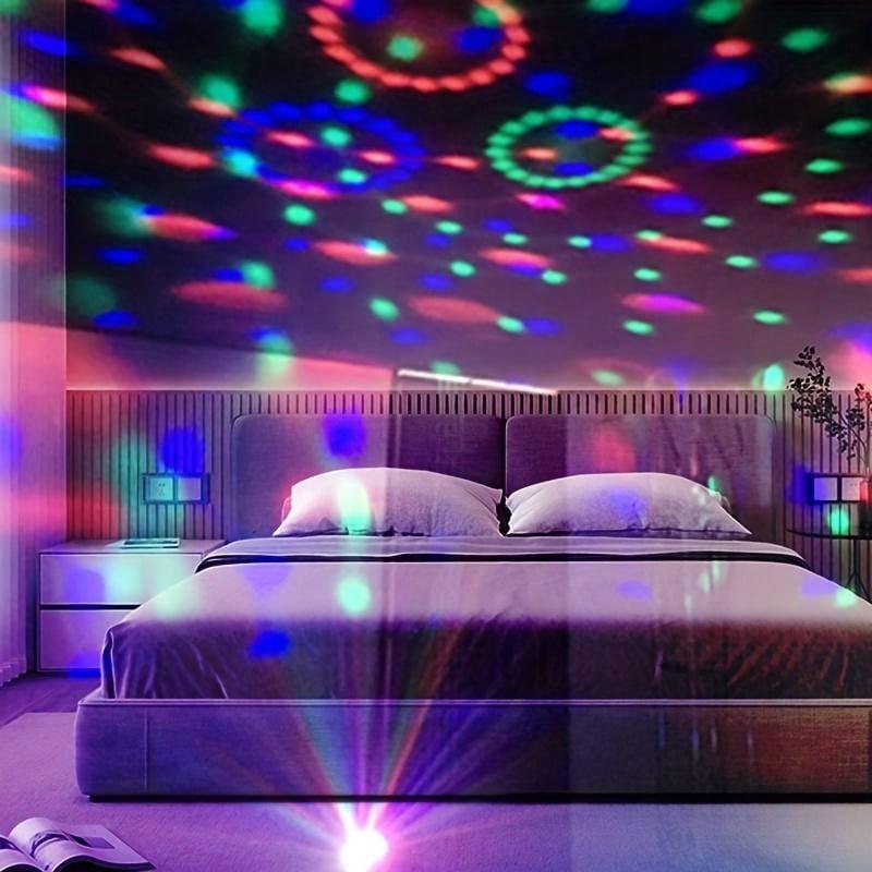 Flower Dance 2 pcs Disco Ball Strobe Lamp 7 Modes Stage Light for Home Room Dance Parties Birthday Karaoke Halloween Christmas Decorations Last Chance for Summer Labor Day Weekend