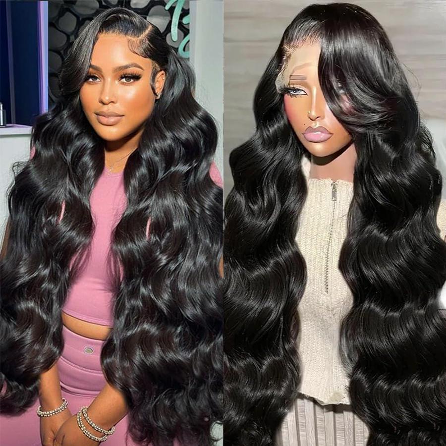 【Upgrade】Pizazz Drawstring Wigs 13x6 Glueless Lace Frontal Wigs Pre Everything Ear to Ear HD Transparent Lace Skin Melted Brazilian Body Wave Human Hair Wigs 220% Full Density Glueless Ready to Wear Wigs For Women