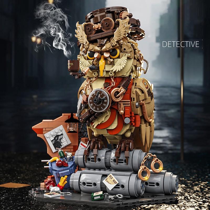 1200+pcs Owl Detective Magic Animal MOC Building Blocks Set Educational DIY Toys for Kids Adult Gifts Creative Bricks Toy Model
