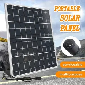 15w Solar Panel Kit, High Efficiency Monocrystalline Silicon, USB Port, Portable Power Bank, Phone Charging, Camping Accessories