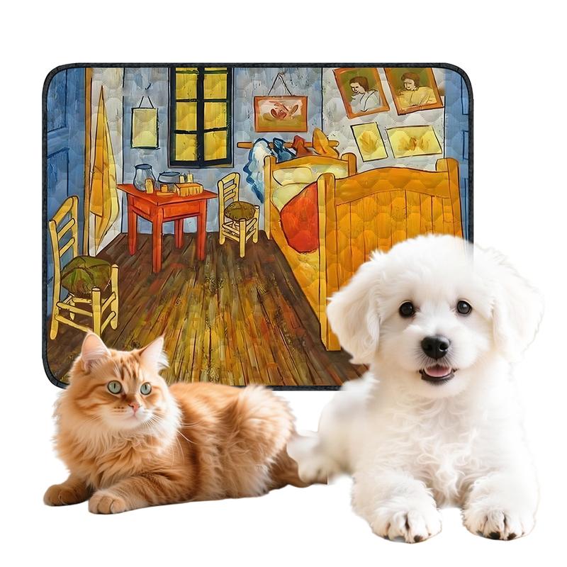 Reusable Washable Dog Pad, Non-Slip Pet Training Mat, Small Puppy Bed Bottom, Allding Bedroom Style, 1 Piece