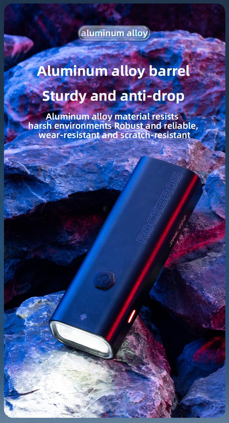 ROCKBROS Bike Lights USB Rechargeable IPX6 Waterproof Bike Headlight Easy Installation Bright Bike Front Light for Night Riding