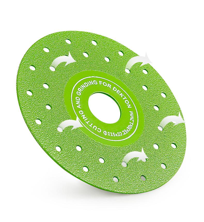 LOZLIN 1PCS/3PCS 115mm Diamond Saw Blades For Cutting And Grinding Tile And Marble,Ceramic, 45 Degree Chamfered Cutting Disc Porous Design, Angle Grinder Tools