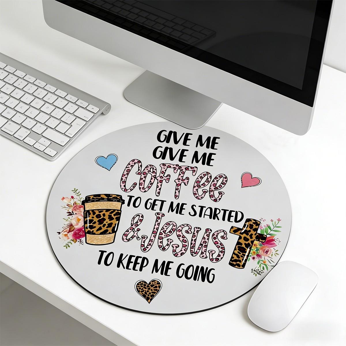 Fashionable Cartoon Round Mouse Pad, Non-Slip Rubber Base, Small Desktop Mat for PC/laptop, Gaming/mouse Pad, Gift for Girls/women - 7.87 Inches