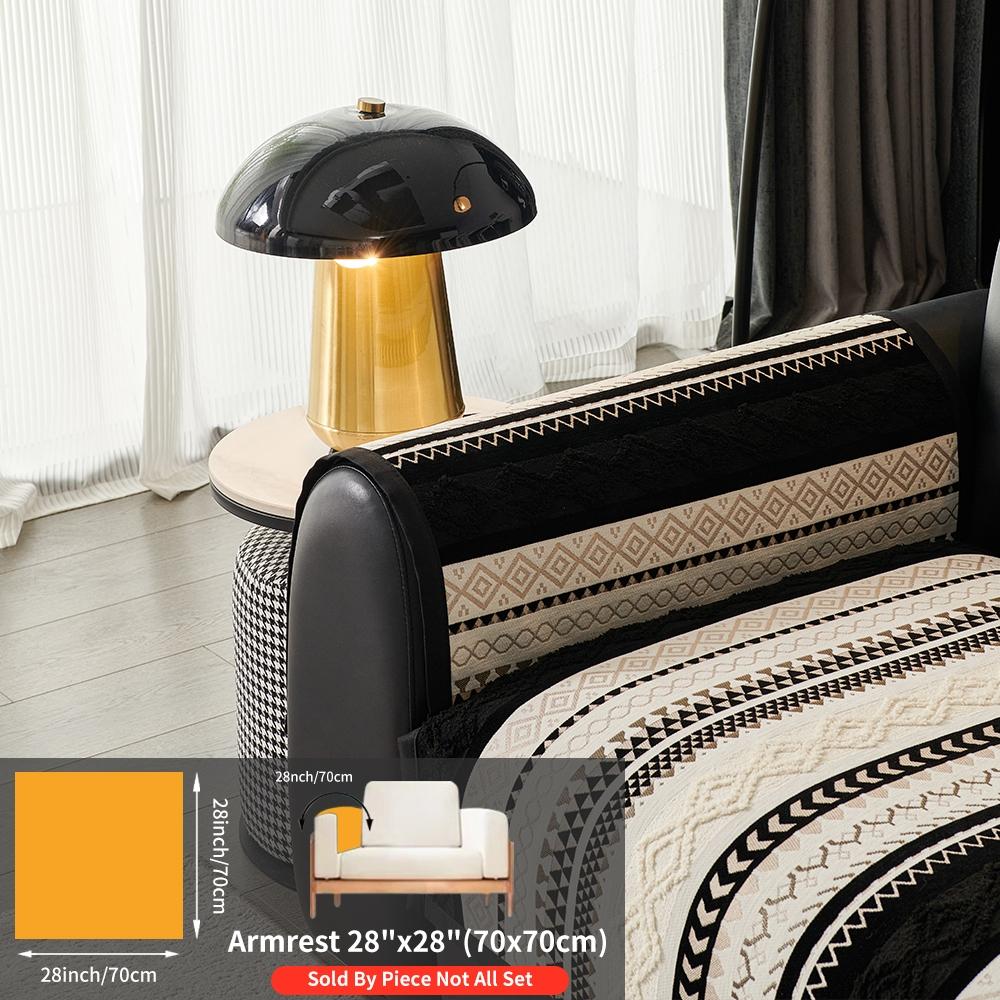 Boho Style Geometric Pattern Sofa Cover, Non-slip Sofa Mat, Fashionable Sofa Protector, Dustproof Sofa Protector, Durable Home Essentials for Living Room #TOP PICKS