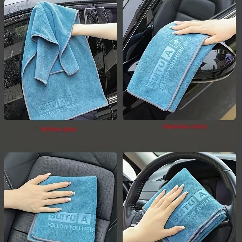 1pcs Car wash special towel - thickened water absorbent, super large glass brush, car interior cleaning cloth