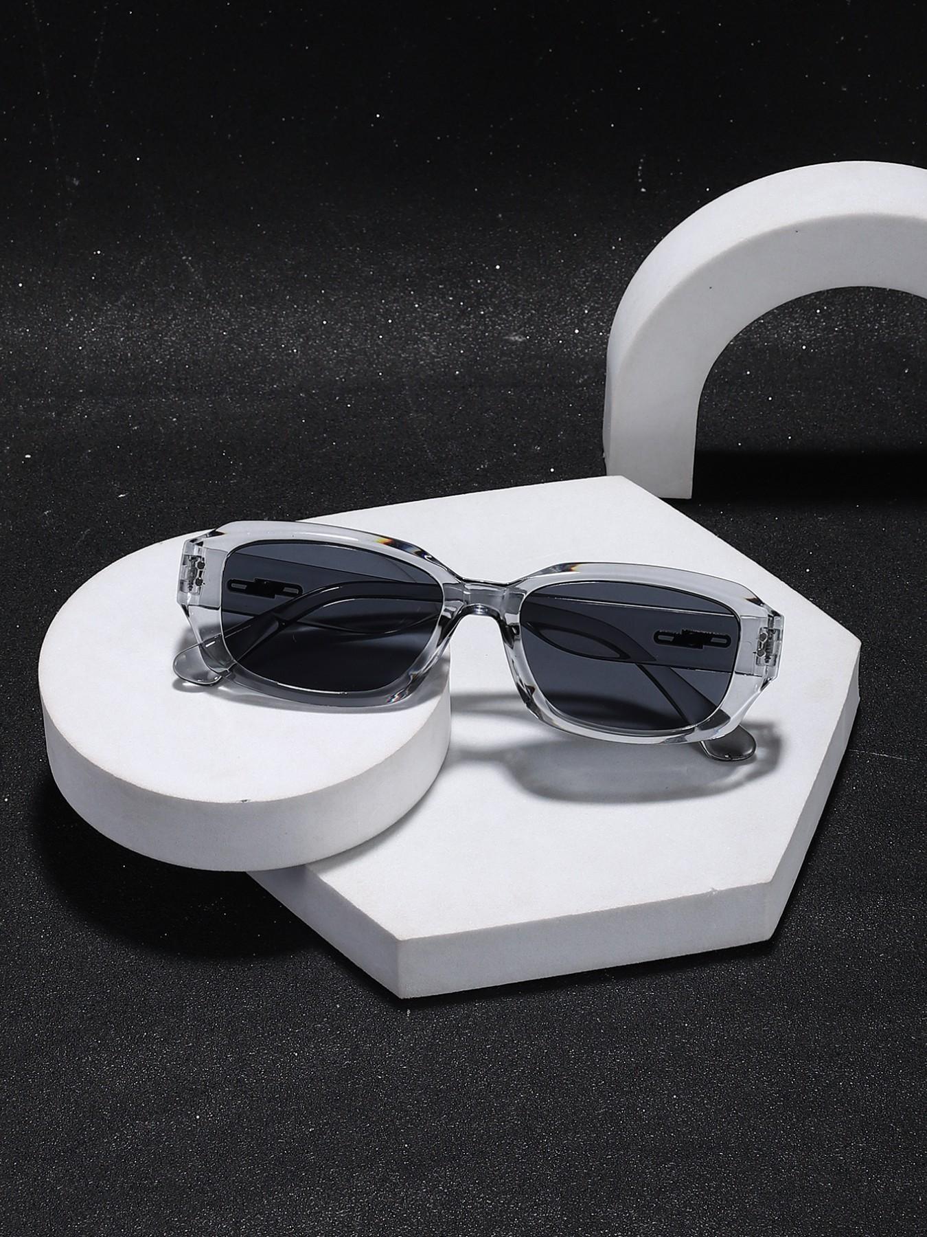 Men's Rectangular Sunglasses, Lightweight Frame, Casual Style, Perfect for Daily Outdoor Use, All Seasons