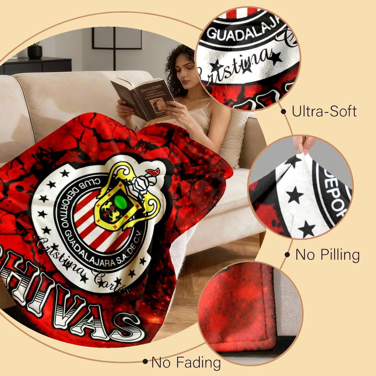 Guadalajara Chivas Team Logo Knitting Flannel Throw Blanket - Lightweight, Cozy, Soft, Warm Home Decor - Modern Tropical Room/House Decor for Bed, Sofa - Spring Gift, Room Decor, Neutral Guadalajara Chivas Team Logo Knitting Flannel Throw Blanket - Lightweight, Cozy, Soft, Warm Home Decor - Modern Tropical Room/House Decor for Bed, Sofa - Spring Gift, Room Decor, Neutral