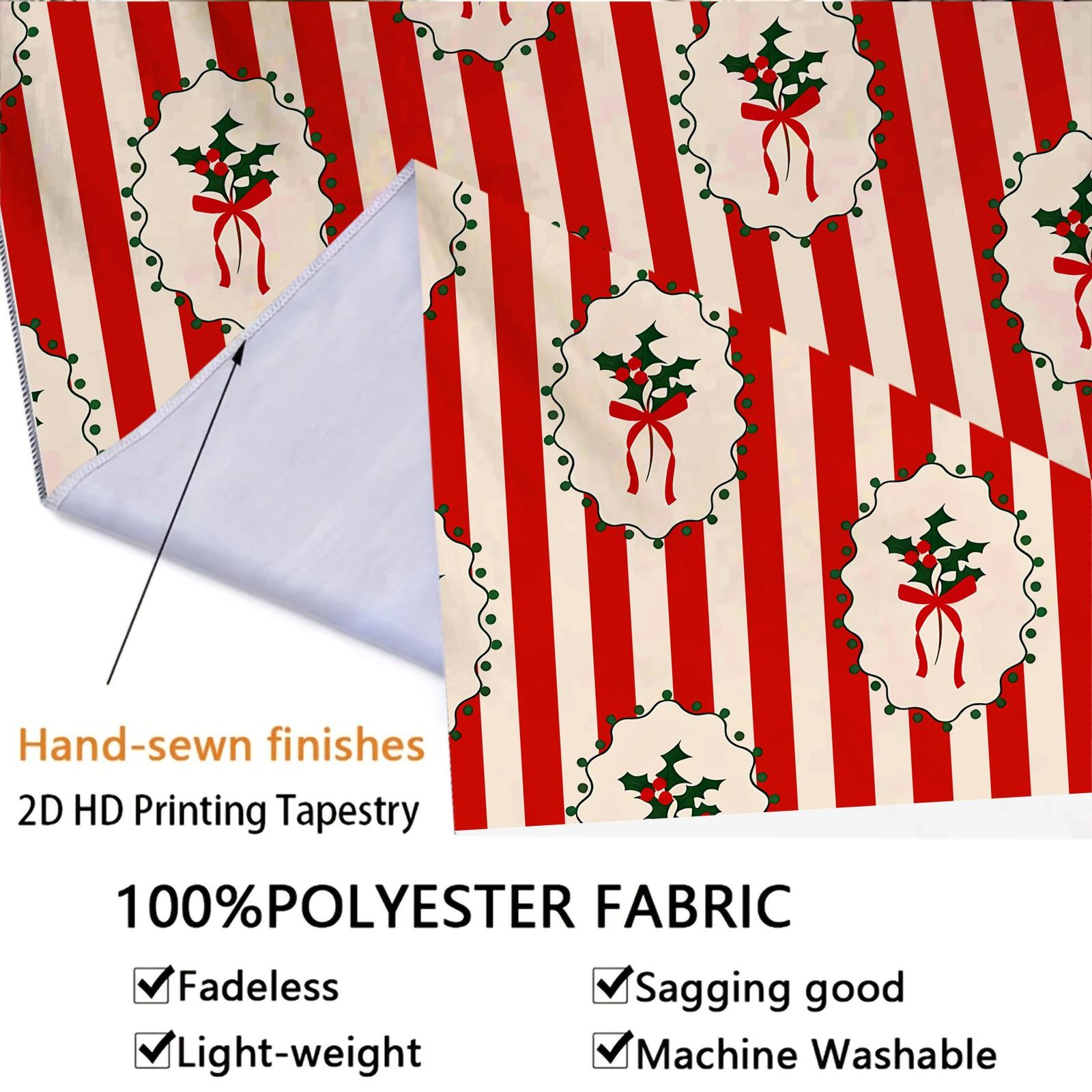 Christmas Gingerbread Man Wall Tapestry, Cute Playful Design, Lightweight Sturdy Easy Care, Ideal for Christmas Kids Room Wall Arrangement